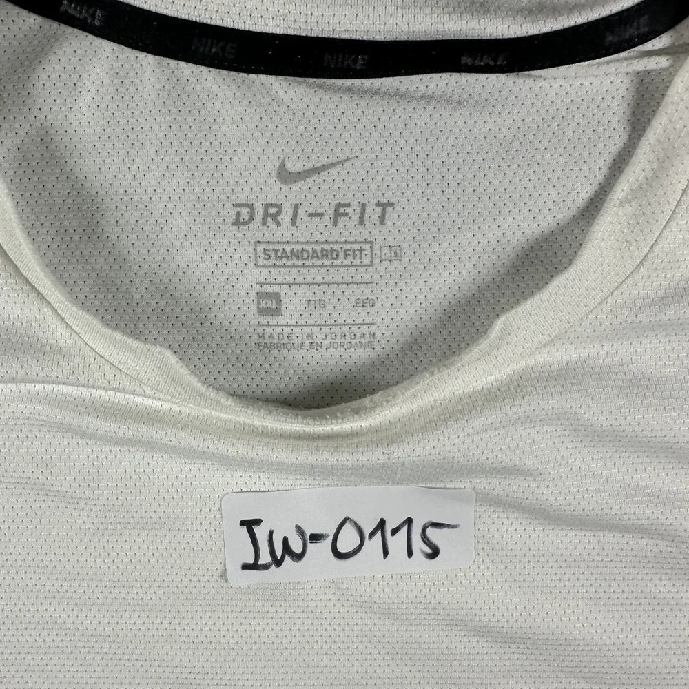 Nike Dri-FIT Standard Fit T-Shirt XXL White Solid Performance Polyester